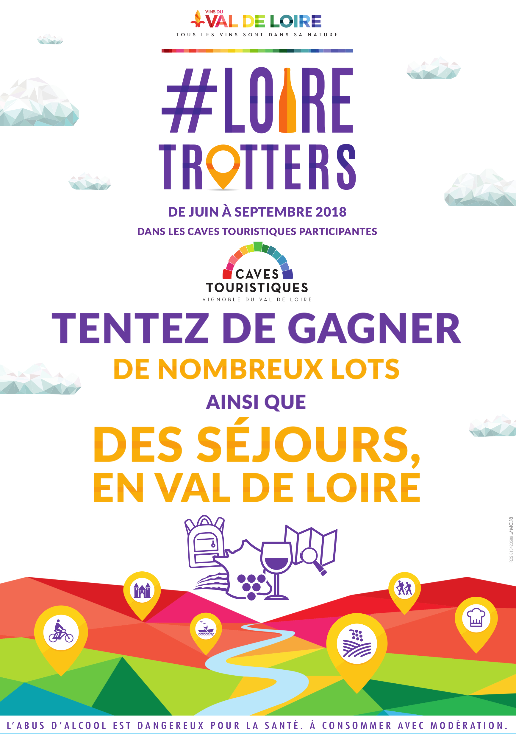 Affiche animation caves touristique vignoble du val de loire #loiretrotters